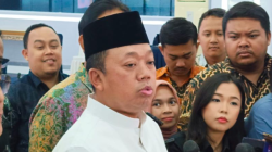 Menteri Agraria dan Tata Ruang/Kepala Badan Pertanahan Nasional (ATR/BPN) Nusron Wahid dalam jumpa pers di Jakarta, Jumat (21/2/2025) (ANTARA/Muzdaffar Fauzan)
