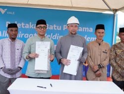 Dorong Pemberdayaan dengan Meningkatkan Daya Saing Tenaga Kerja Lokal, PT Vale dan Alkhairaat Gelar Peletakan Batu Pertama Welding Academy