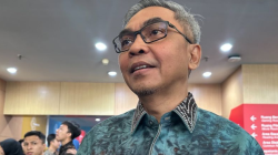 Ketua Komisi Pemberantasan Korupsi (KPK) Setyo Budiyanto saat memberikan keterangan di Gedung Pusat Edukasi Antikorupsi KPK, Jakarta, Kamis (24/4/2025). (ANTARA/Rio Feisal)