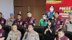 Situasi konferensi pers penangkapan Artis Fachry Albar di Polres Metro Jakarta Barat, Kamis (24/4/2025). ANTARA/Ilham Kausar