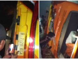 Kejar-kejaran dengan Sepeda Motor, Bus Pariwisata Terguling, 8 Penumpang Terluka