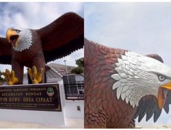 Setelah Tugu Biawak, Rajawali 9 Meter di Indramayu Jadi Ikon Baru dengan Dana Rp180 Juta