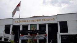 Kantor Kejari Serang, Banten, Selasa, (13/5/2025).(ANTARA/Desi Purnama Sari)