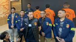 Polda Banten menjadikan tiga tersangka pemalakan pada investor PT China Chengda Engineering di Cilegon (ANTARA/Dokumentasi Pribadi)