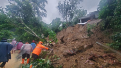 SAR gabungan mulai melakukan upaya mitigasi bencana di lokasi longsor Desa Depok, Kecamatan Bendungan, Trenggalek, Senin (19/5/2025). ANTARA/HO-BPBD Trenggalek