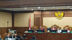 Sidang pemeriksaan saksi kasus Hasto Kristiyanto di Pengadilan Tindak Pidana Korupsi (Tipikor) Jakarta, Senin (26/5/2025). (ANTARA/Agatha Olivia Victoria)