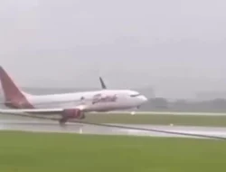 Mencekam! Pesawat Batik Air Mendarat Miring di Bandara Soetta, Warga Panik dan Histeris