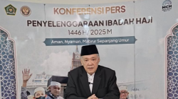 Tangkapan layar - Ketua Pimpinan Pusat (PP) Muhammadiyah Syamsul Anwar ketika memberikan keterangan dalam konferensi pers penyelenggaraan ibadah haji diikuti daring di Jakarta, Sabtu (7/6/2025) ANTARA/Prisca Triferna