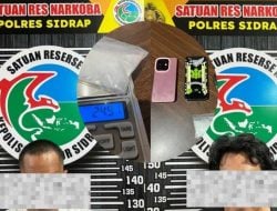 Oknum Kades Nyangkut Narkoba, Satresnarkoba Sidrap Tangkap Dua Pelintas Malam di Jalan Pengairan