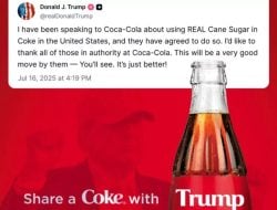 Coca-Cola Ganti Resep Usai Dikritik Trump soal Gula Tebu, Pakar Nutrisi: Sama-sama Berdampak Buruk bagi Metabolisme Tubuh