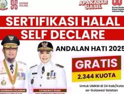 Pemprov Sulsel Buka Pendaftaran 2.344 Kuota Sertifikasi Halal Gratis